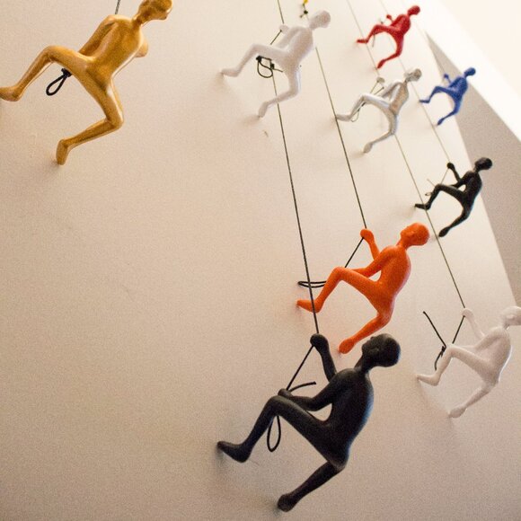 Climbing Man Home Decor Classic Wall-Art Sculpture | 9-Piece - Picture 5 of 5